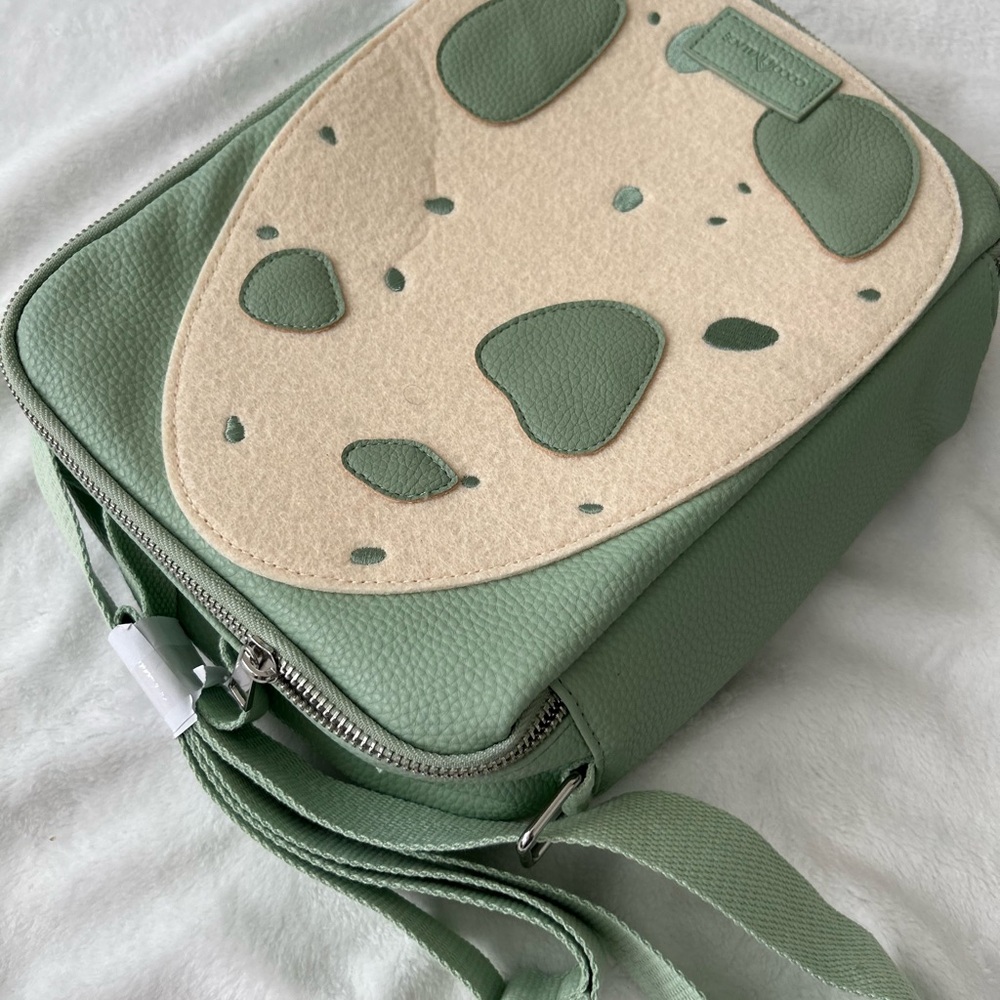Kids Green and Cream Dino Backpack